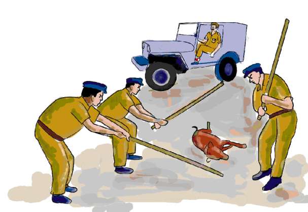 ದೂರು ನೀಡಲು ಠಾಣೆಗೆ ಹೋದವರನ್ನೇ ನಾಯಿ ಕಚ್ಚಿತು !